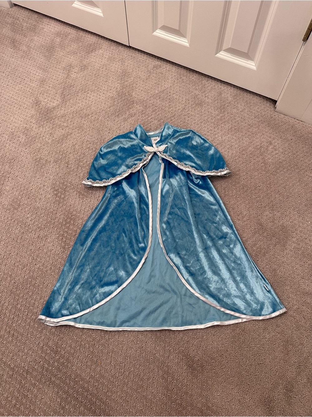 Little Adventures Ice Princess Elsa Blue Velvet Cape Cloak S/M 1-5 Years